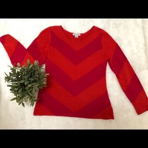 Liz Claiborne chevron knit sweater